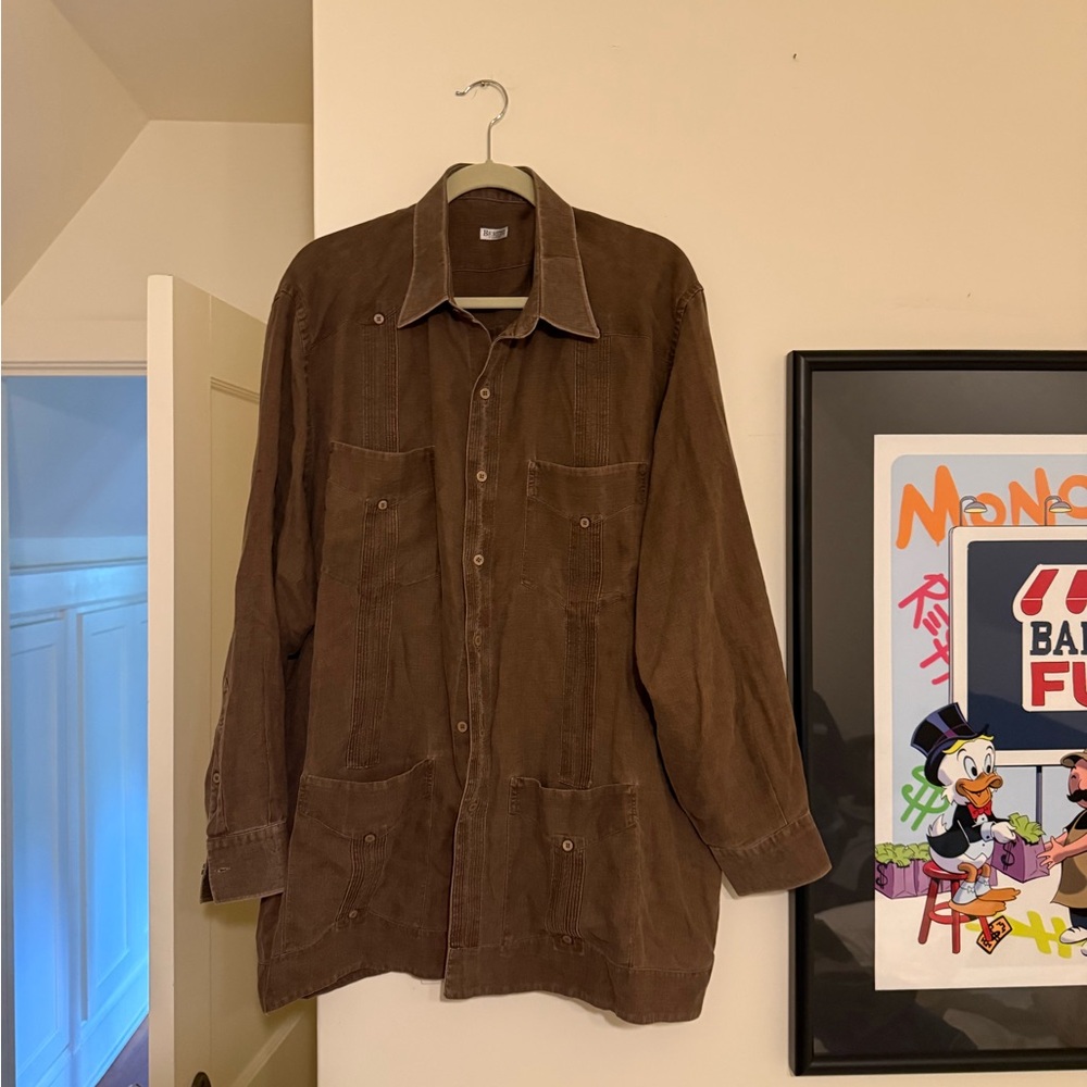 Brown Lightweight Corduroy Shirt Jacket